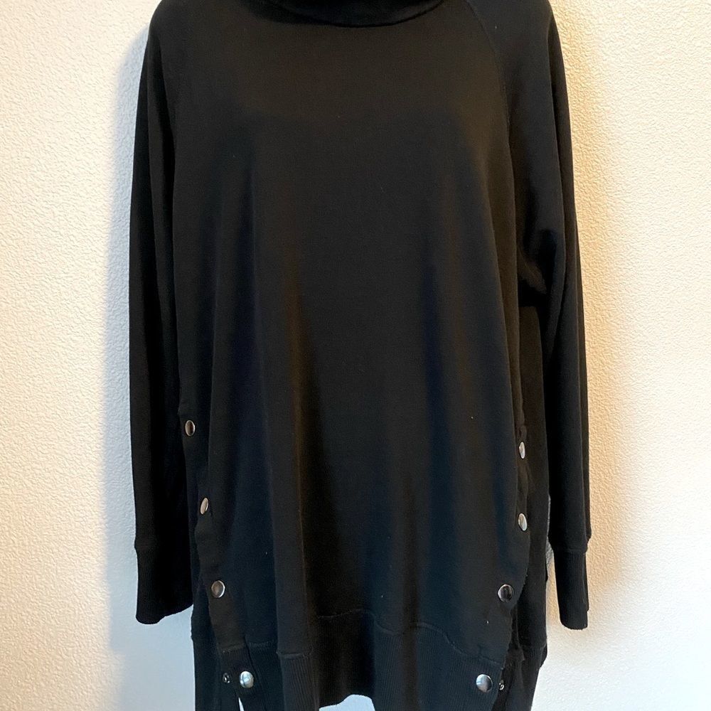 Maurice’s knit tunic with side button detail!